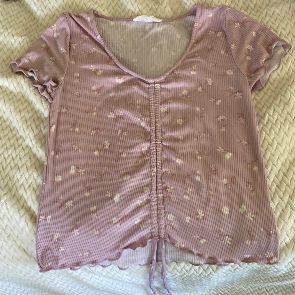 Pink Rose Floral Top